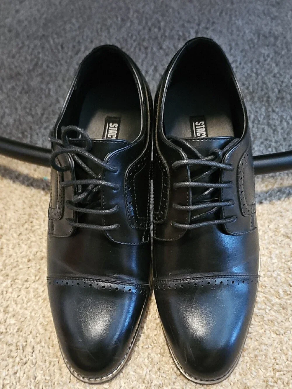 Stacy Adams Black Leather Oxford Dress Shoes
